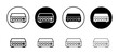 Network switch vector icon set collection. Network switch Outline flat Icon.