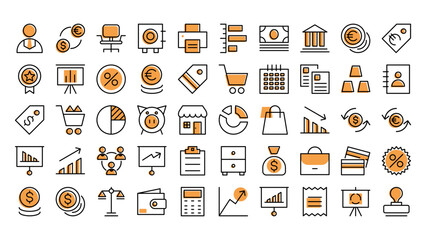 Modern Business Meticulous Icon Collection