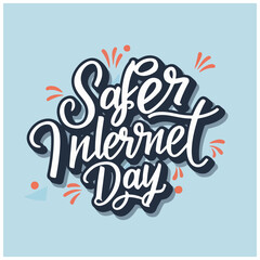 Wall Mural - safer internet day typography , safer internet day lettering , safer internet day inscription , safer internet day , internet day	
