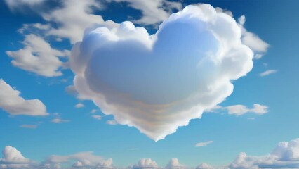 Canvas Print - magic cloud heart in the sky