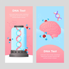 Wall Mural - Biotechnology banners in flat design