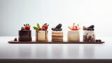 Beautiful desserts on a plate