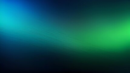 Canvas Print - Blurred gradient of black, blue and green colors, with noise effect abstract background. generative ai