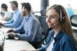 © opolja - Call center, computer and business with woman in office for customer service, technical support and advice. Technology, contact us and communication with employee operator in help desk agency