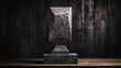 Natural textured silver pedestal for vintage product presentation