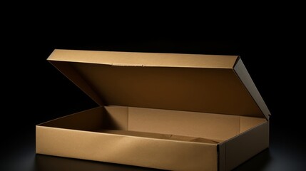 Cardboard box interior with soft lighting for subscription boxes