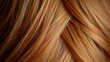 Closeup medium blond red hair. Women's hairstyle. Hair texture