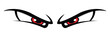 angry look (Bad eyes) Danger red eyes set isolated on white background for mystery design, such logo. Jpeg version also available in gallery 19