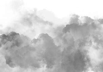 Wall Mural - cloudscape of rain and storm clouds 3d illustration transparent background clip art