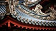 © Kumblack - tiled roof and ornate eaves of a traditional Chinese house