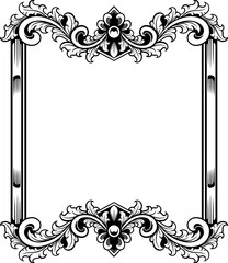 Wall Mural - Vintage ornament frame for wedding vector illustration 