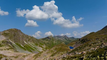 Wall Mural - mountain pass caucasus russia time lapse scene