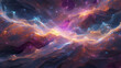 Majestic Cosmic Nebula Depicting a Colorful Interstellar Cloud of Dust and Gas