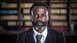 © javier - A pro bono lawyer in a legal aid clinic smiles gently.