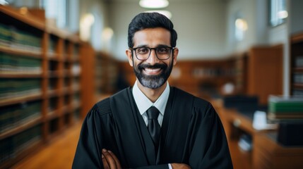 Sticker - A pro bono lawyer at a legal aid clinic smiles gently.