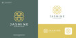 Geometric jasmine flower logo design inspiration