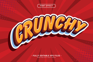 Wall Mural - 3d crunchy word editable vector text effect