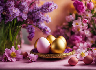  easter eggs with flowers