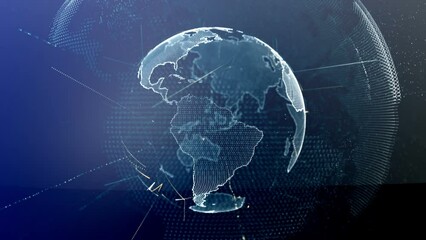 Wall Mural - Planet earth globe maps world animation