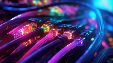 Close-up photo of Data cable transfers background information