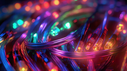 Close-up photo of Data cable transfers background information