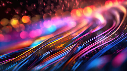 Close-up photo of Data cable transfers background information
