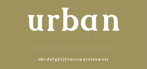 Poster - Urban Modern minimal abstract alphabet fonts. Typography technology, electronic, movie, digital, music, future, logo creative font. vector illustration