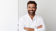 © Art AI Gallery - Portrait of handsome businessman standing with crossed arms and looking at camera