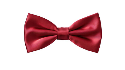 Wall Mural - Red bow isolated on transparent and white background.PNG image.