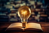 Fototapeta Do akwarium - A bright idea. Light bulb concept. Business growth. Innovation