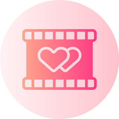 Poster - romantic movie gradient icon