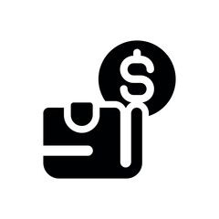 dollar wallet icon vector illustration