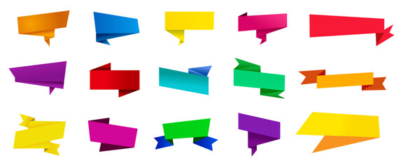 Wall Mural - colorful set of different banners. empty label collection. vector illustration