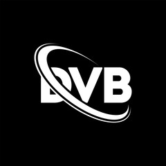 Wall Mural - DVB logo. DVB letter. DVB letter logo design. Initials DVB logo linked with circle and uppercase monogram logo. DVB typography for technology, business and real estate brand.