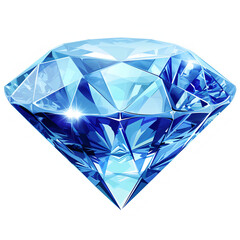 blue dimond vector on white background