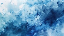 Ethereal Blue Watercolor Canvas