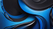 El azul y el negro abstractos son un patrón claro con el degradado con textura de metal de pared de piso, tecnología suave, fondo diagonal, negro, oscuro, limpio, moderno.