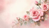Fototapeta Kuchnia - Pink roses on a pink background