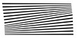Black on white abstract horizontal straight wave lines in perspective line stripes with 3d dimensional effect isolated on white.