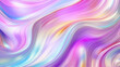 Holographic liquid background. Holograph blue, pink colors texture with foil effect. Halographic iridescent backdrop. Pearlescent gradient for design prints. Rainbow metallic texture
