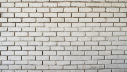 Poster - simple grungy white brick wall with light gray shades seamless pattern surface texture background in wide panorama banner format white brick wall vector illustration