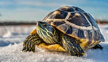 Turtle Hibernating Cold Winter