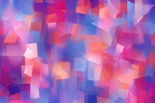 Abstract Background Of Blue And Pink Geometric Shapes In A Low Poly Style