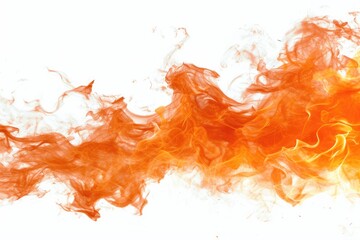 Wall Mural - close-up view of a fire on a white background. versatile image suitable for various uses