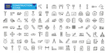 Construction Outline Icon Set, Vector, Icons Collection