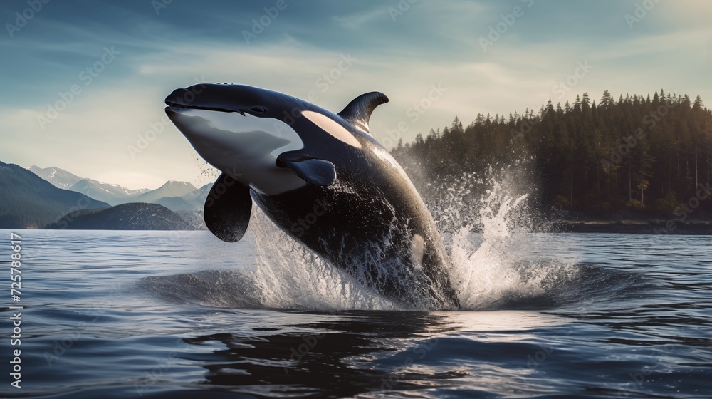 Powerful images of majestic orcas gracefully swimming in open ocean ...