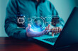 © TON_PHOTO - AI chatbot conversation using artificial intelligence technology smart robot AI, Generative AI, Answer, Command prompt for generate something, Customer support, laptop, assistant, Chat interface.