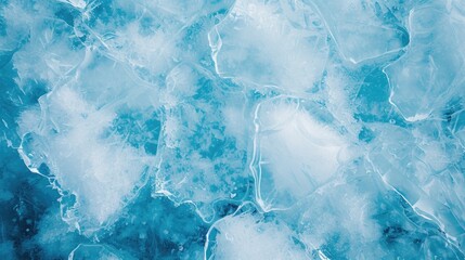 Sticker - Blue ice covered surface, perfect for winter-themed designs and backgrounds