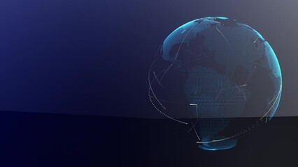 Wall Mural - Planet earth globe maps world animation