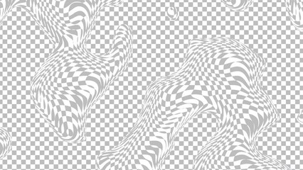 Poster - Abstract Waving gray Photoshop background 3d shapes. Looping 4k animation of an abstract fractal digital lines background